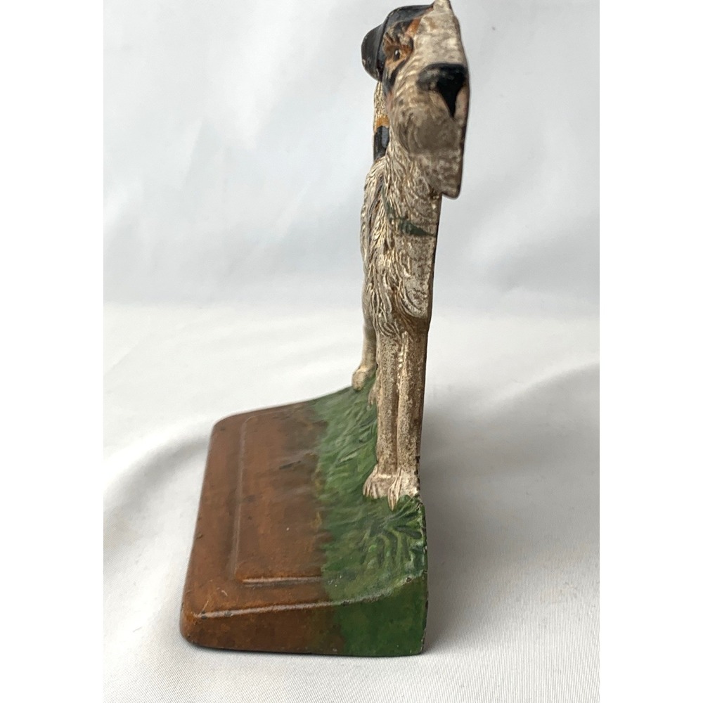 Hubley Cast Iron Airedale Fox Terrier Dog Bookend Doorstop #294 Vintage Fine - Picture 8 of 16